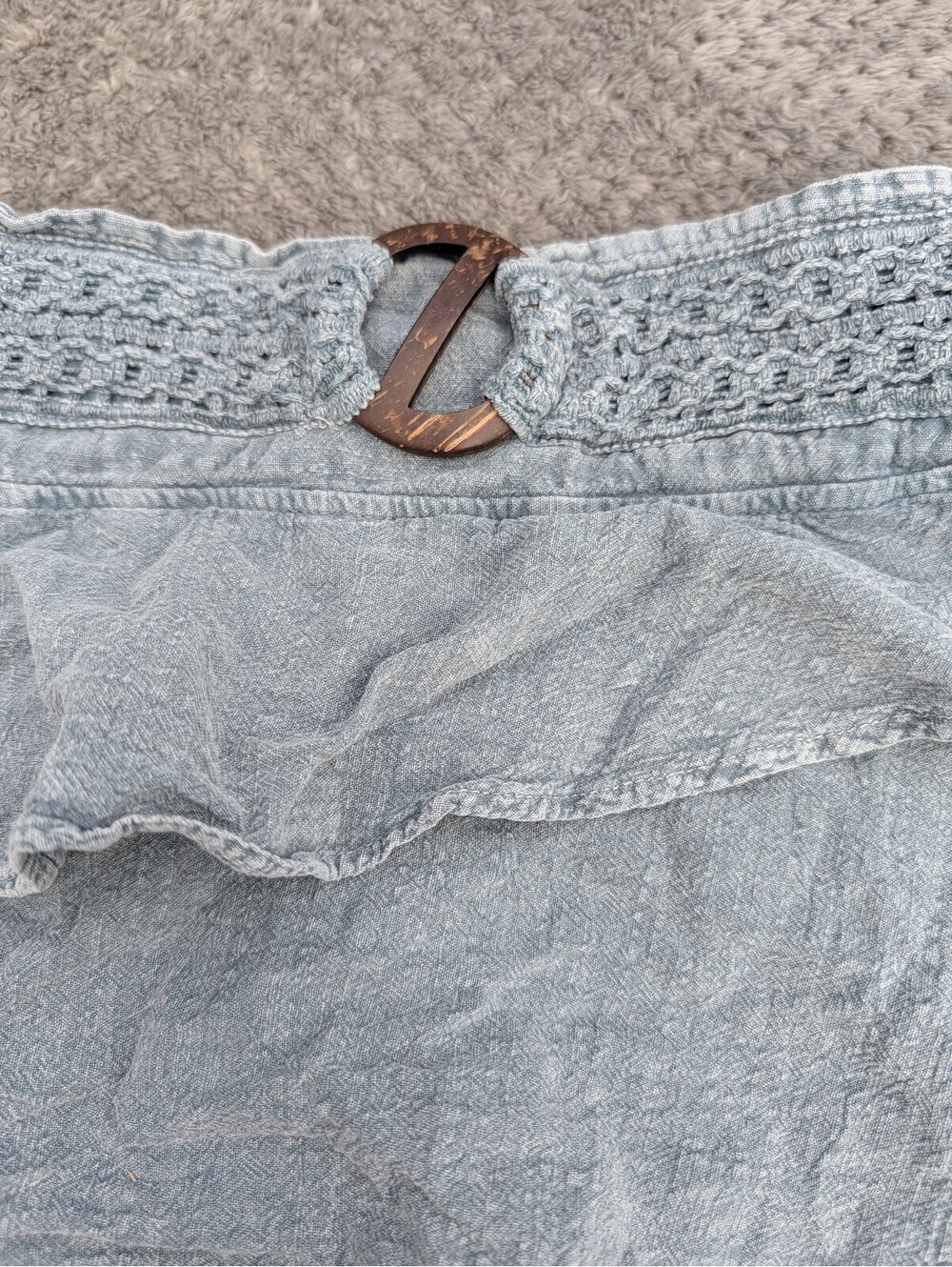 Cotton Natural Women's Boho 100 % Cotton Skirt Size Medium Casual Summer - Picture 3 of 6
